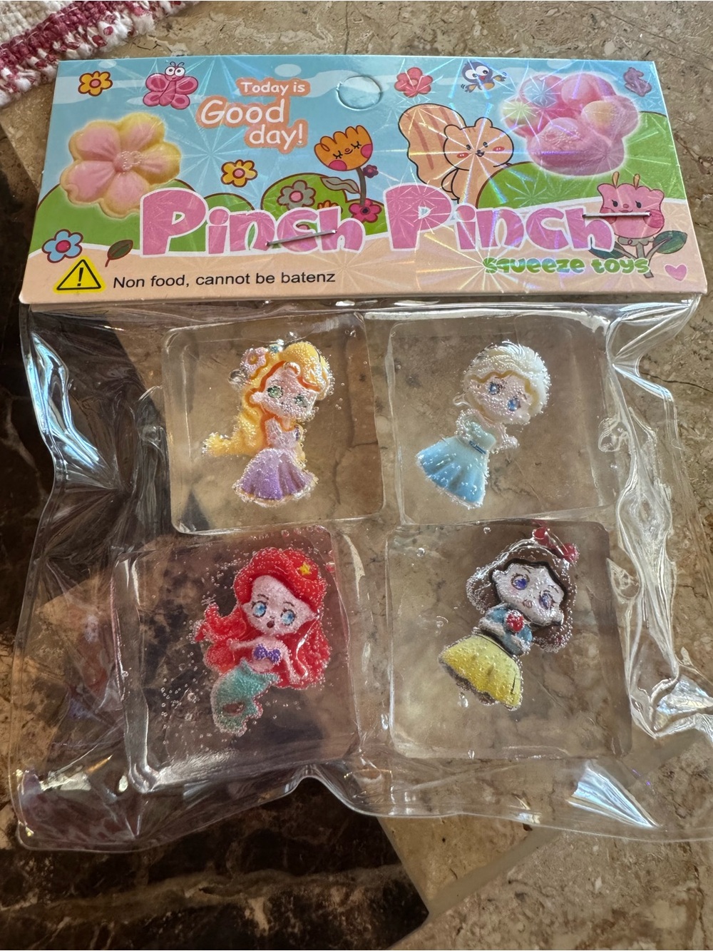 Kids Squeeze Toys - Assorted Pastel Characters (Pink, Red, Blue, Yellow)